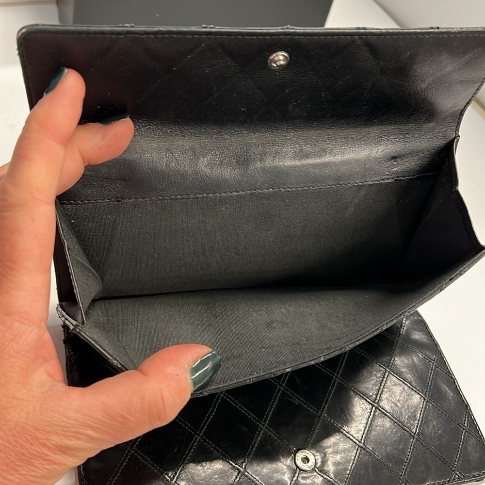 Chanel Black Quilted Lambskin Leather Clutch Long Portef Rab Gous Wallet in Box - Picture 16 of 16